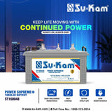 Su-Kam 48 Months Warranty Tubular Inverter Battery  (160 Ah, Power Supreme ST160048 With Torque 1175)