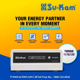 Su-Kam 48 Months Warranty Tubular Inverter Battery  (180 Ah, Super Jumboz ST180048 With Falcon+1500(LCD&Copper Transformer))